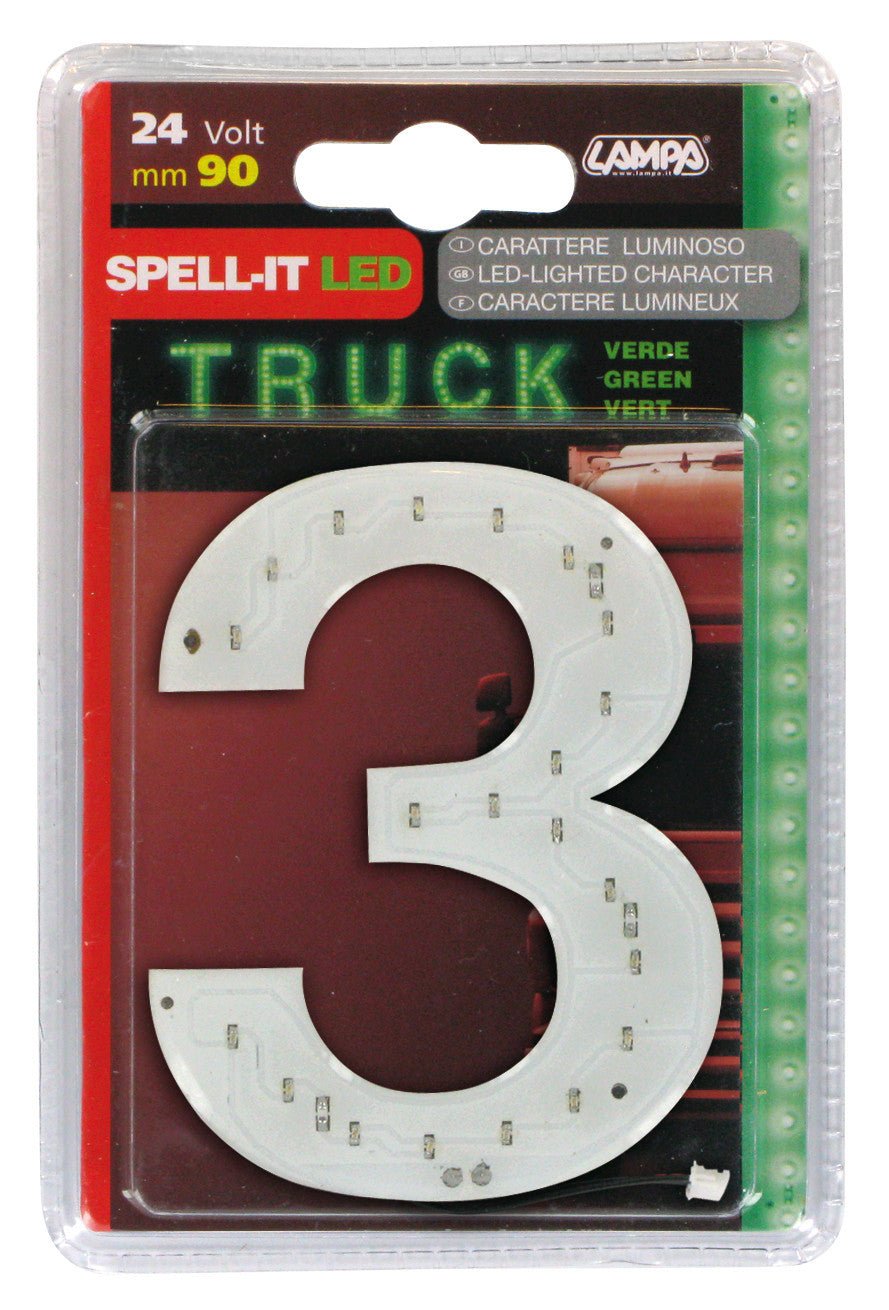 Spell-It Led, 90 mm, 24V - Verde - 3