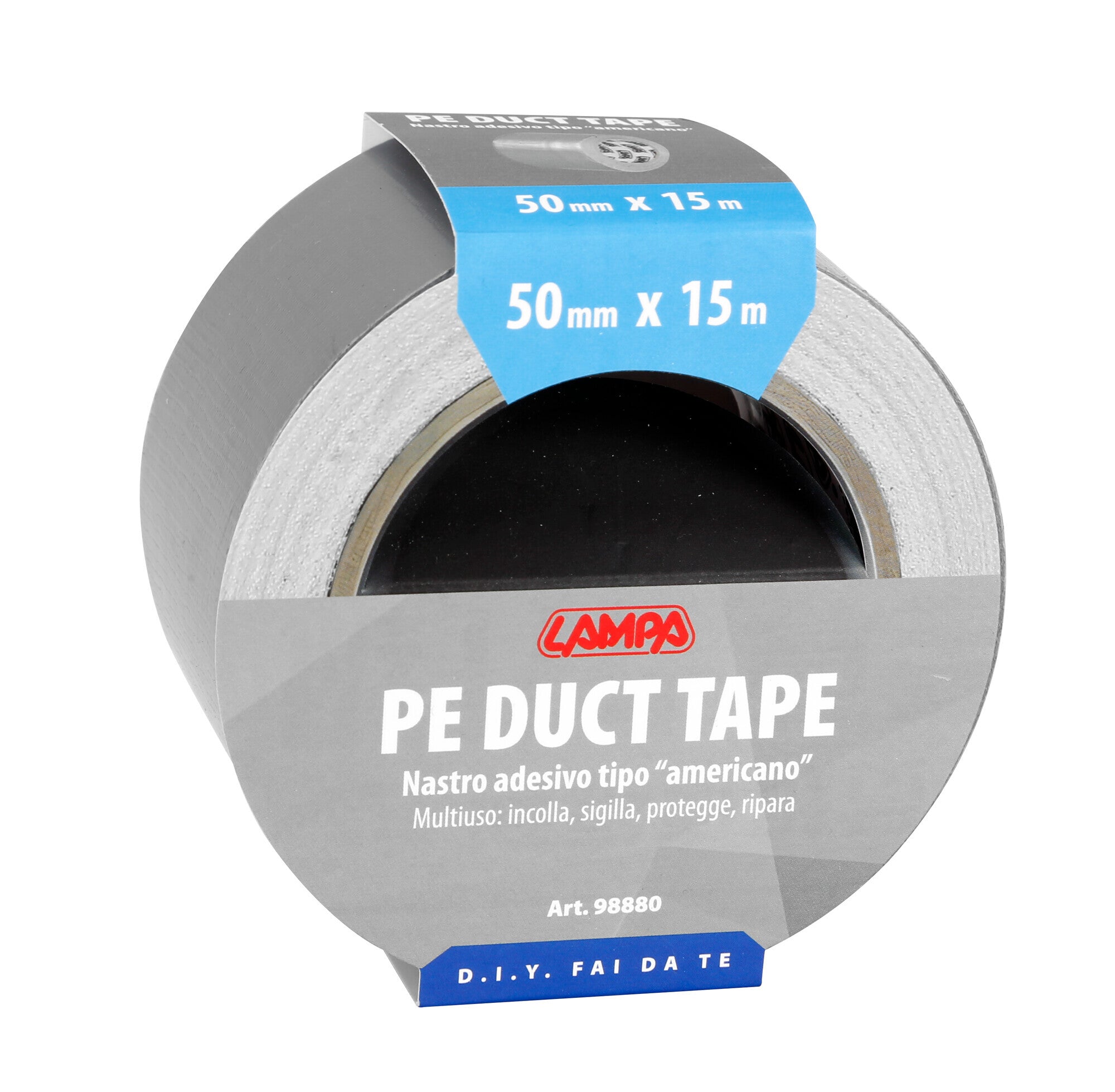 Nastro adesivo tipo americano - 50 mm x 15 m - Grigio