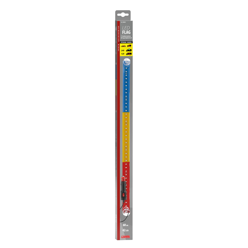 Bandiera luminosa 60 cm, 42 Led, 24V - Romania