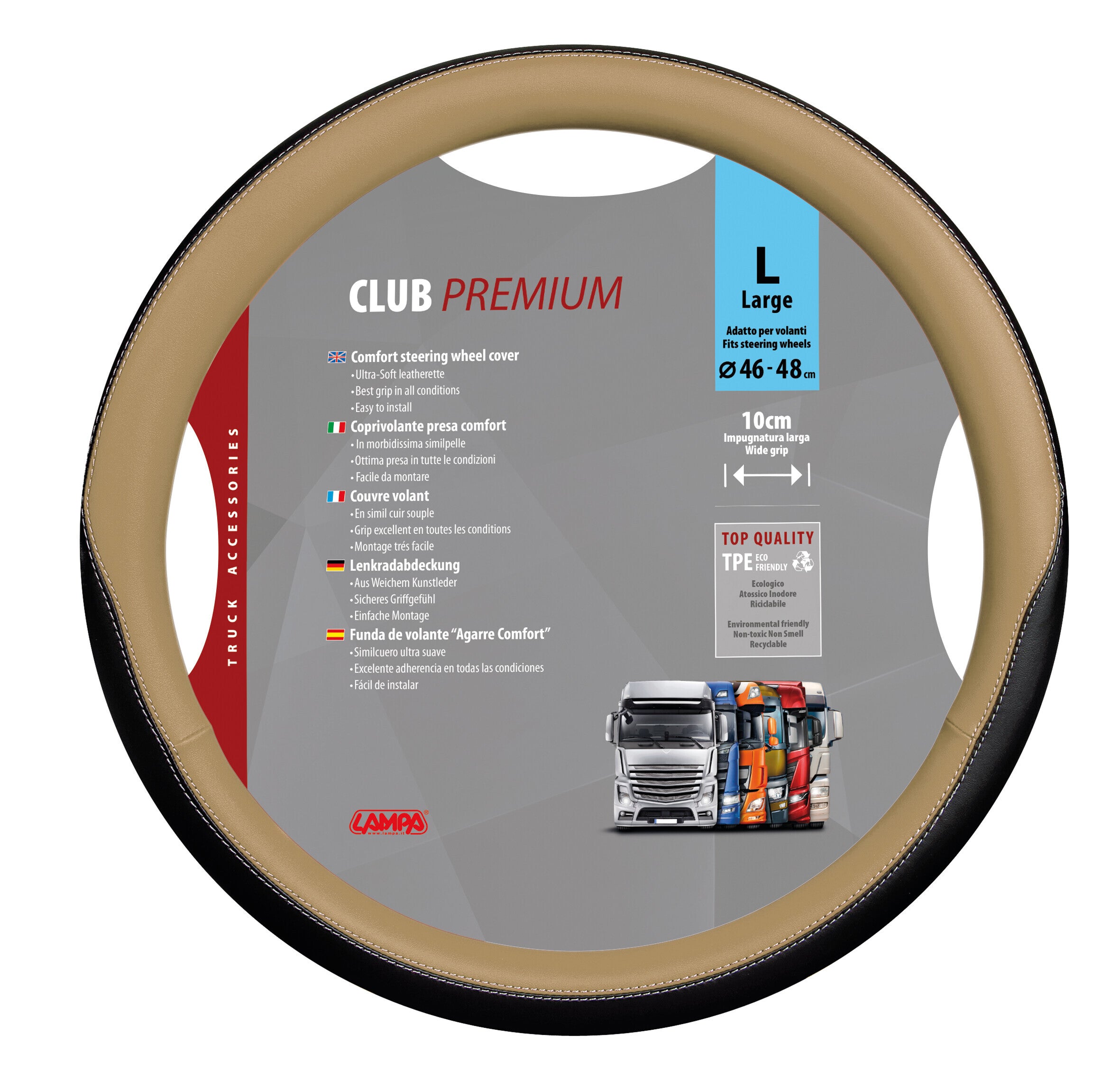 Club, coprivolante in Skeentex - L - Ø 46/48 cm - Beige