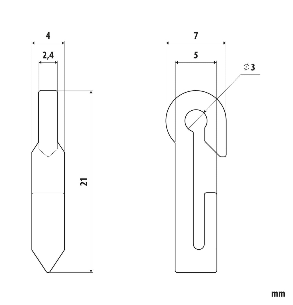 Ganci per tende - G-6 - 25 pz