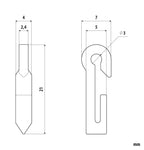 Ganci per tende - G-6 - 25 pz