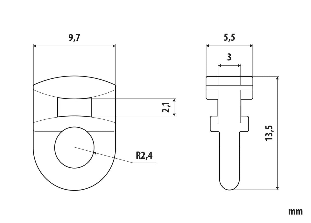 Scorrevoli per binari - G-8 - 25 pz