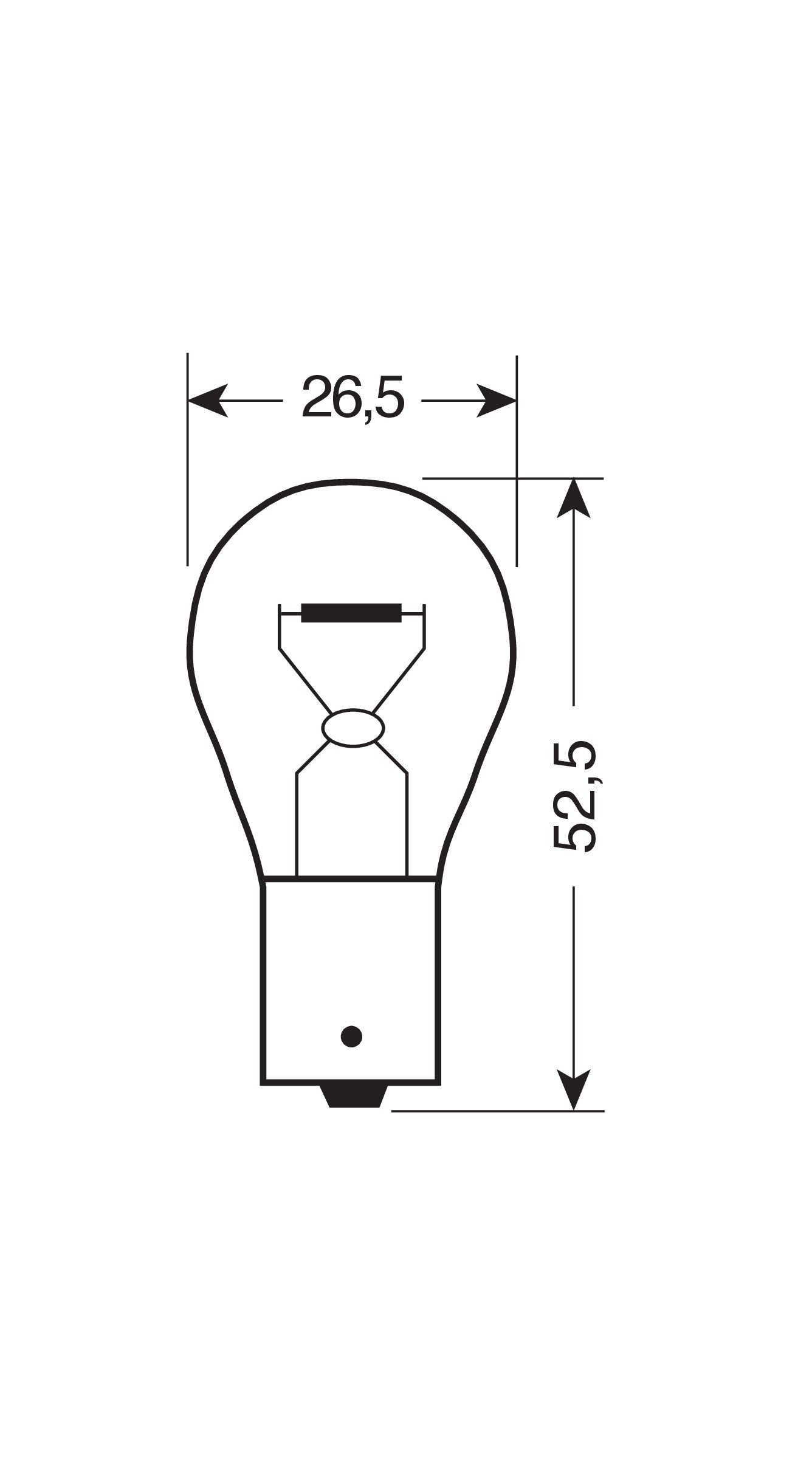 24V Lampada 1 filamento - P21W - 21W - BA15s - 2 pz - Scatola