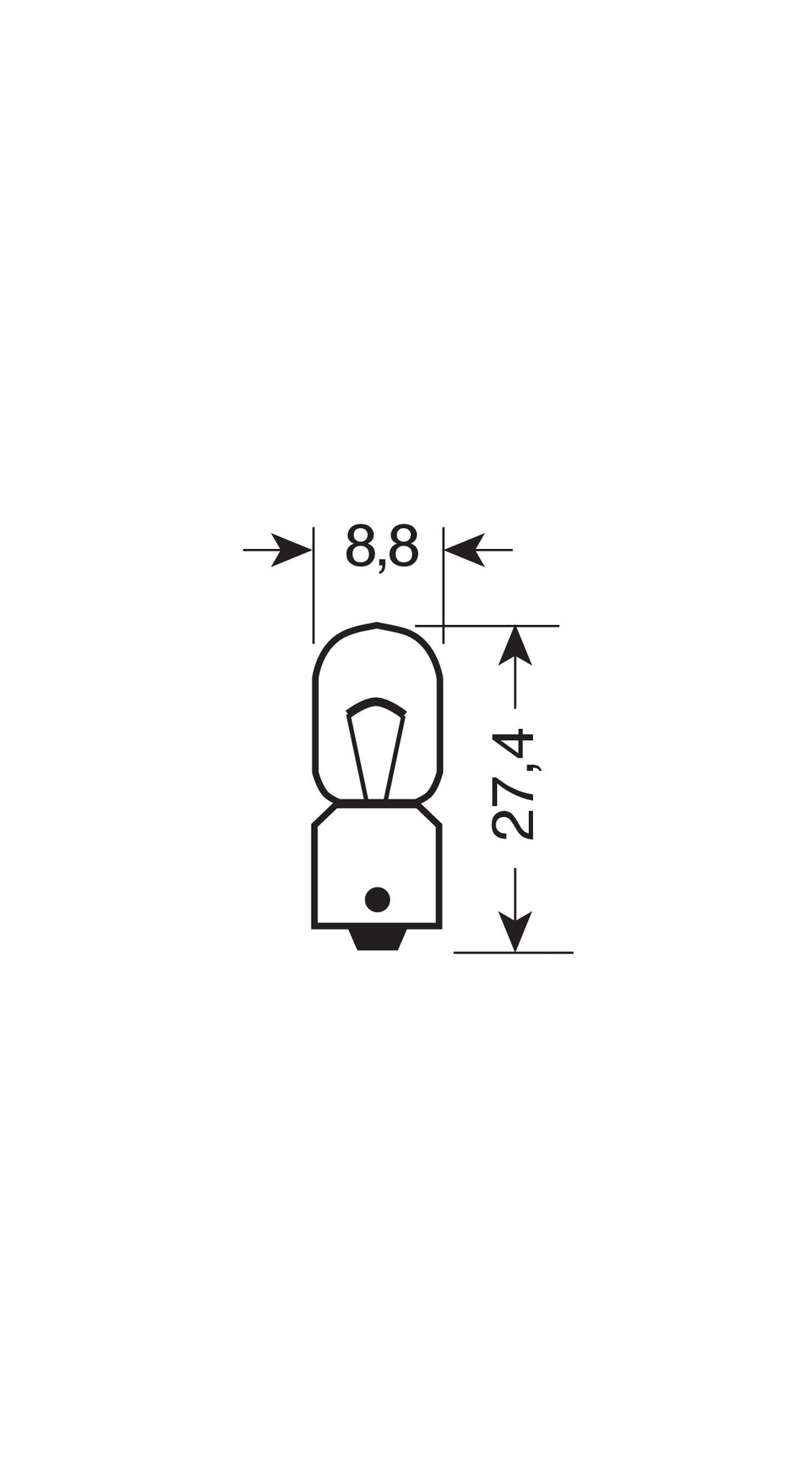24V Lampada micro - T4W - 4W - BA9s - 2 pz - Scatola