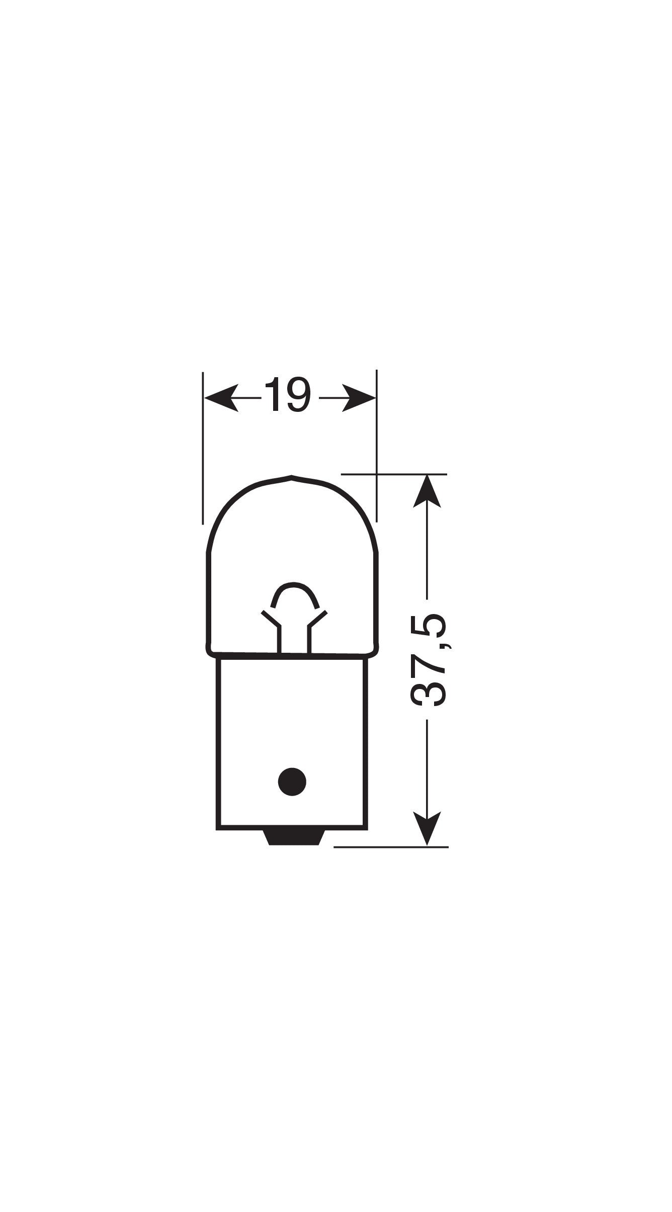 24V Lampada sferica - R5W - 5W - BA15s - 2 pz - Scatola
