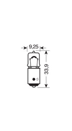 12V Lampada alogena micro - H6W - 6W - BAX9s - 2 pz - Scatola