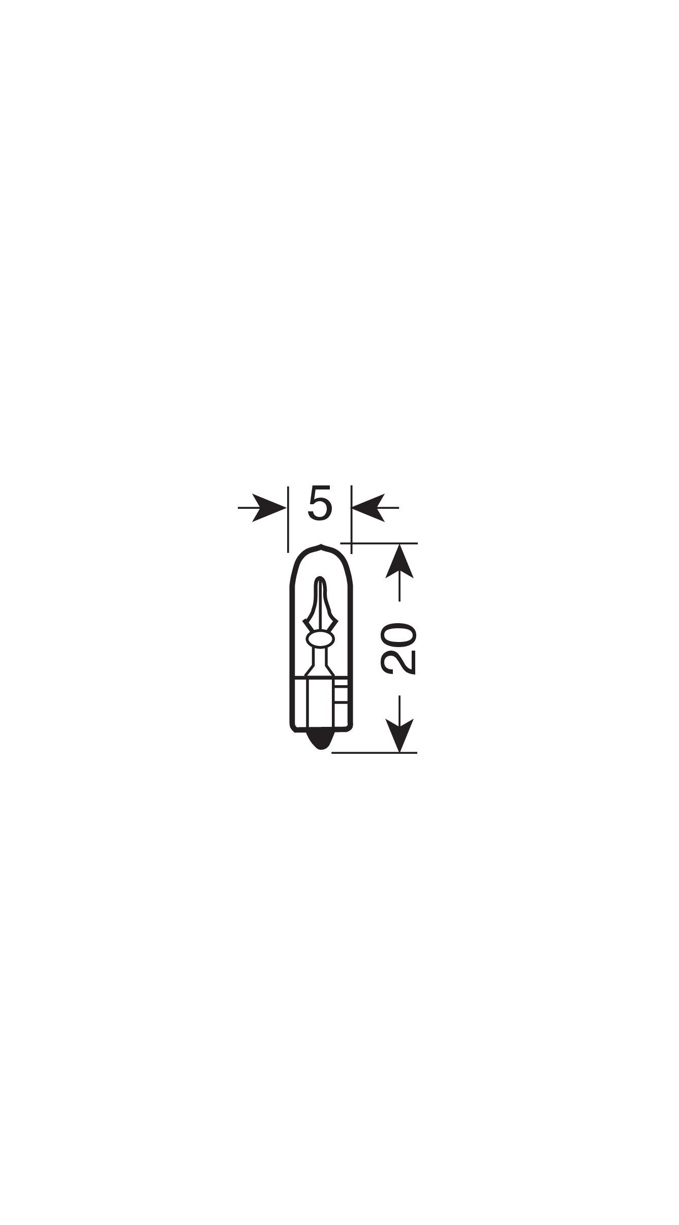 12V Lampada con zoccolo vetro - (T5) - 1,2W - W2x4,6d - 2 pz - Scatola - Rosso
