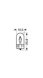 24V Lampada con zoccolo vetro - W5W - 5W - W2,1x9,5d - 2 pz - Scatola