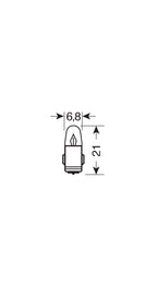 12V Lampada mignon - 2W - BA7s - 2 pz - Scatola