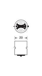 12V Lampada alogena Blu-Xe - S2 - 35/35W - BA20d - 1 pz - Scatola