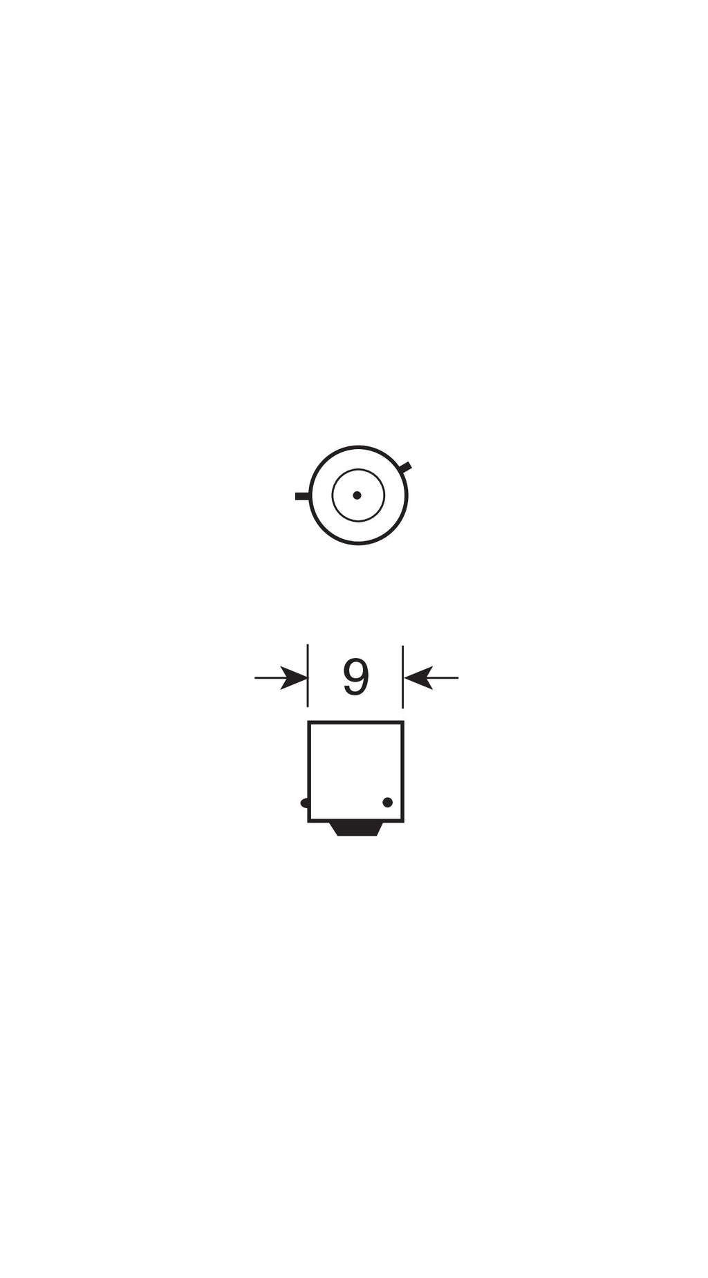 12V Lampada alogena micro - H6W - 6W - BAX9s - 2 pz - Scatola