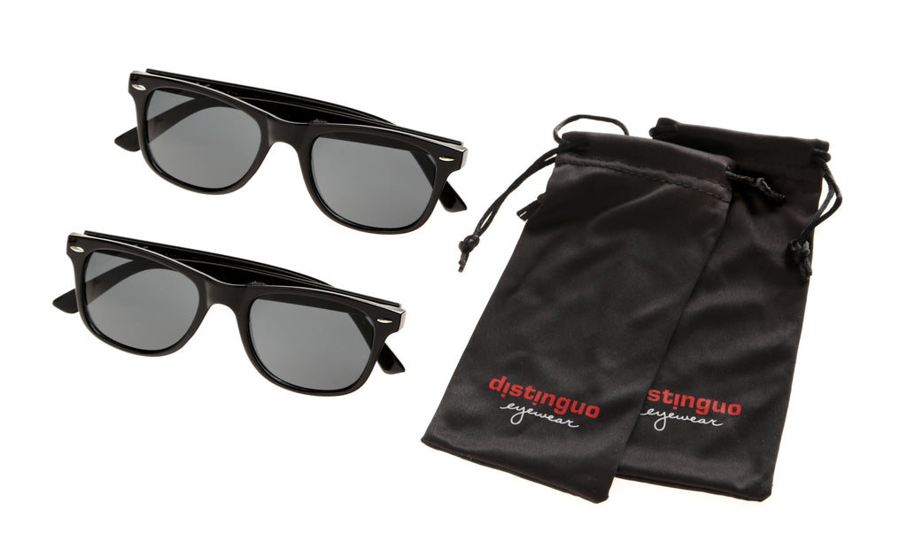 504, occhiali da sole, set 2 pz - Shiny Black