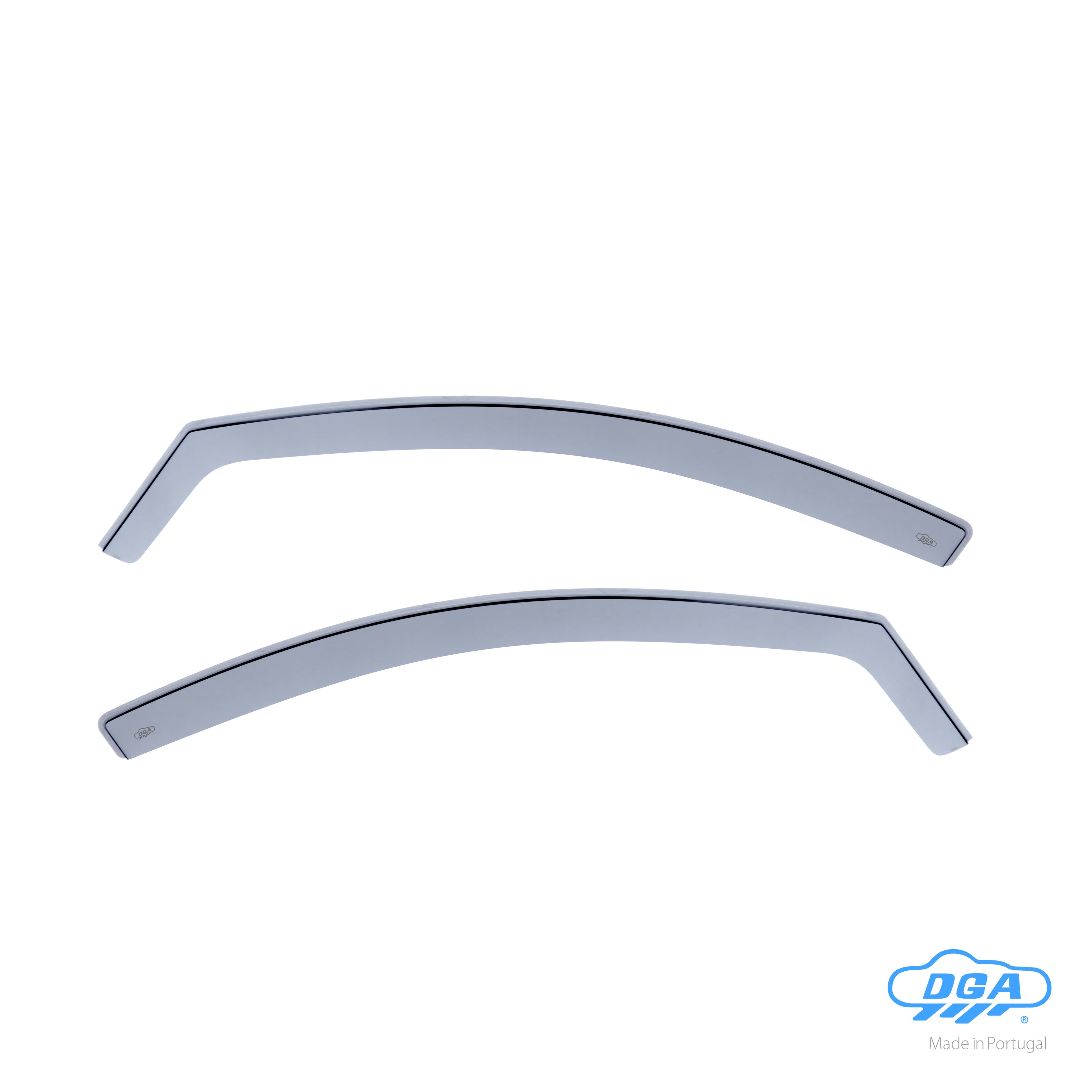 Set deflettori aria anteriori ad incastro, tipo lungo - compatibile per Mitsubishi L200 Double Cab (09/15>06/23)