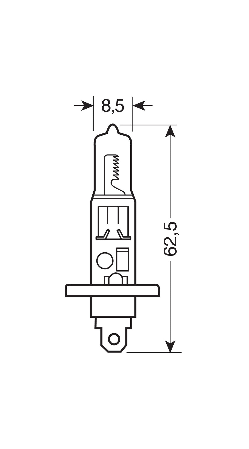 24V Lampada alogena Blu-Xe - (H1) - 100W - P14,5s - 2 pz - Scatola
