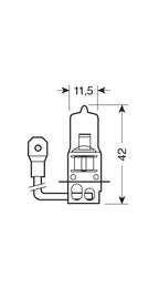 12V Lampada alogena Blu-Xe - H3 - 55W - PK22s - 2 pz - Scatola