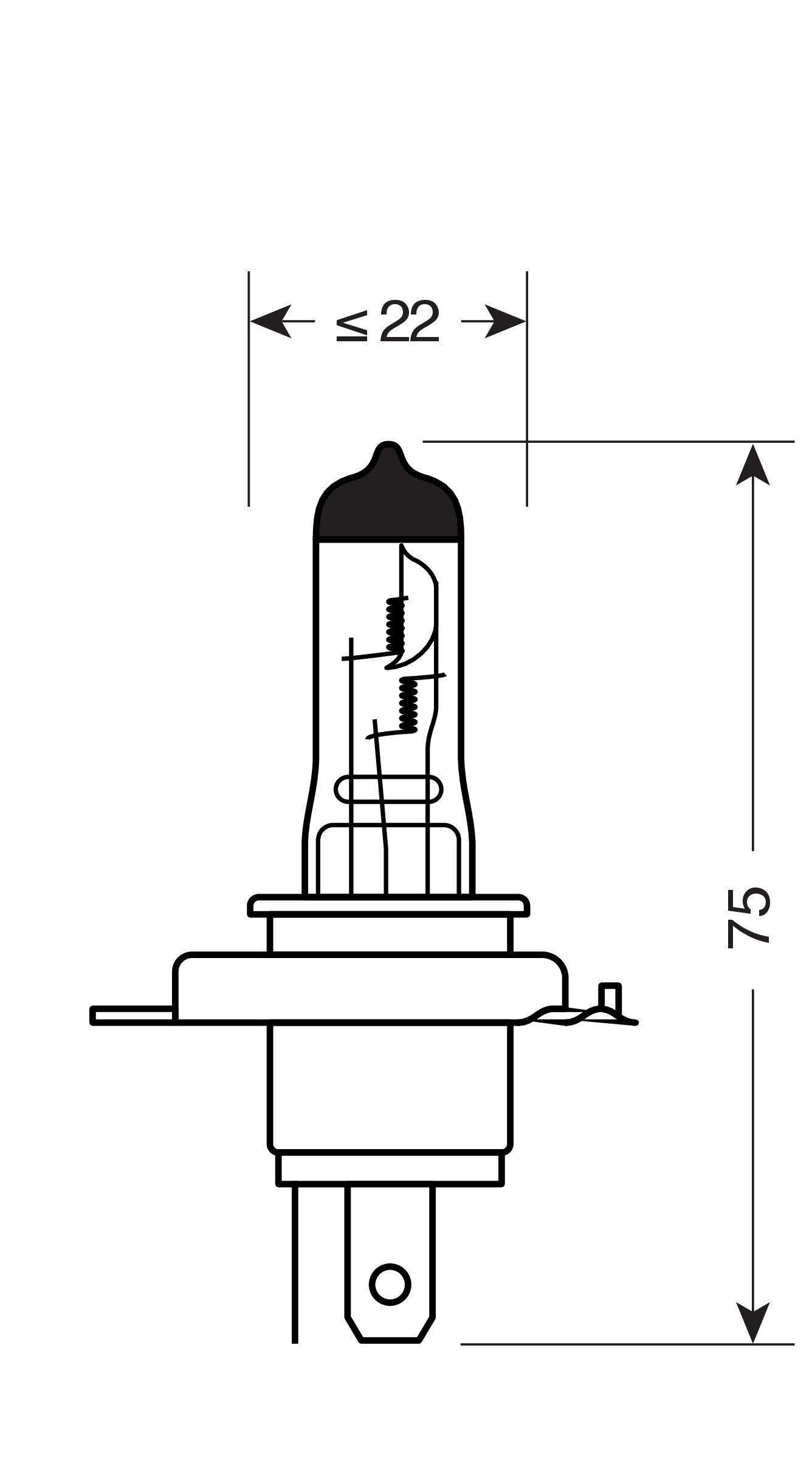 12V Lampada alogena - HS1 - 35/35W - PX43t - 1 pz - Scatola