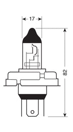 12V Lampada alogena - H5 - 60/55W - P45t - 1 pz - Scatola