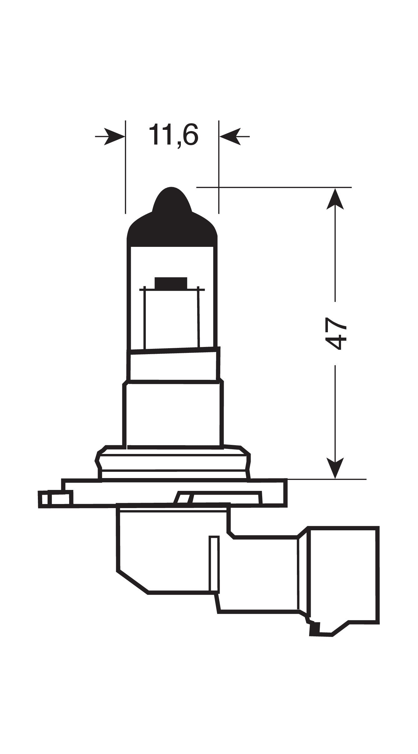 12V Lampada alogena - H12 - 53W - PZ20d - 1 pz - D/Blister