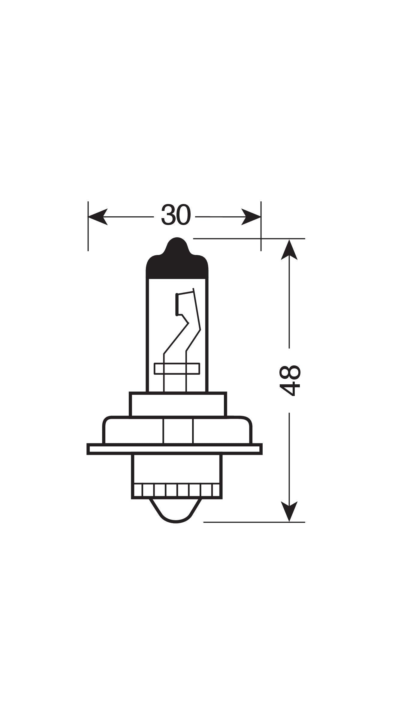 12V Lampada alogena - S3 - 15W - P26s - 1 pz - Scatola