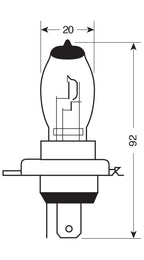 12V Lampada alogena Xenium Race - H4 - 60/55W - P43t - 2 pz - Scatola