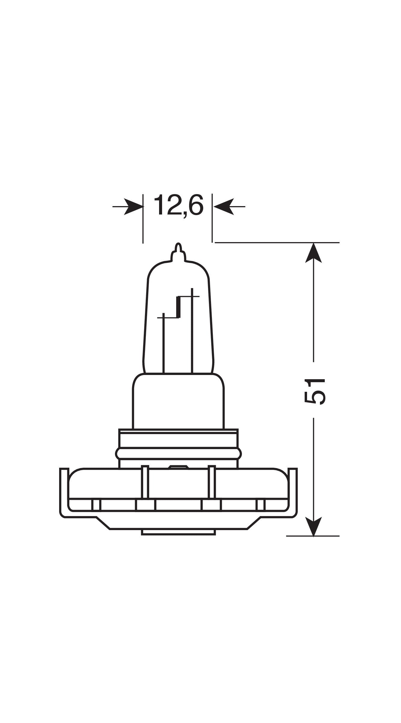 12V Lampada alogena - PS24W - 24W - PG20-3 - 1 pz - Scatola