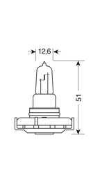 12V Lampada alogena - PSY24W - 24W - PG20-4 - 1 pz - Scatola - Arancio