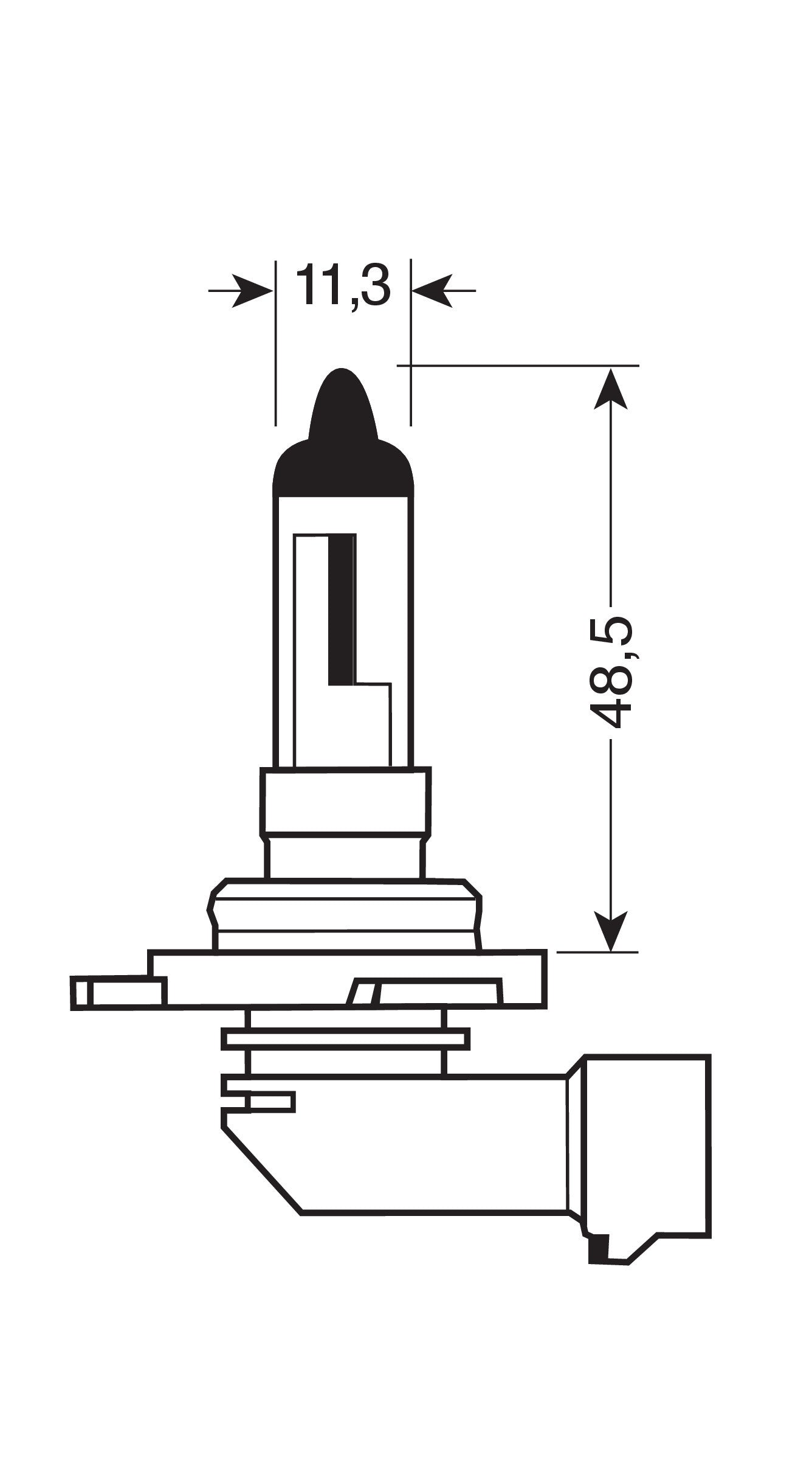 12V Lampada alogena - HIR2 - 55W - PX22d - 1 pz - Scatola
