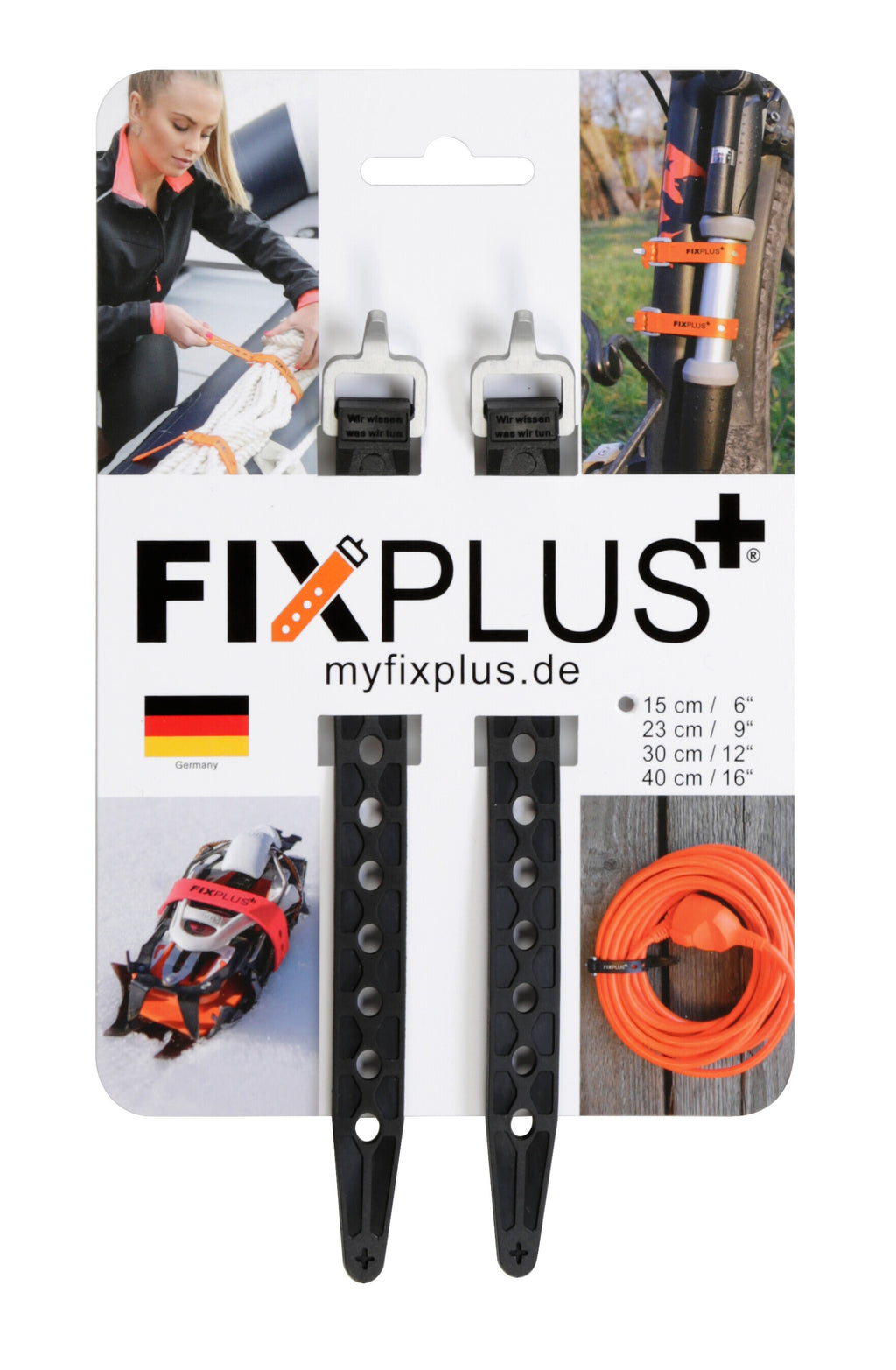 FixPlus Nano, cinghia elastica di fissaggio, 2 pz - 1,25 x 15 cm