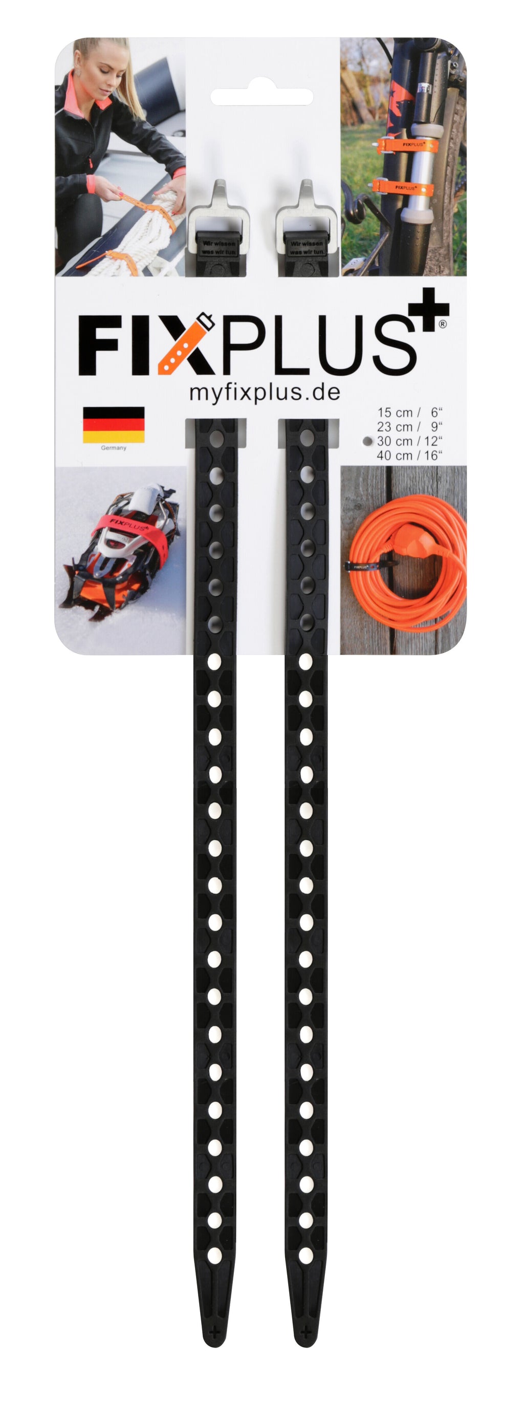 FixPlus Nano, cinghia elastica di fissaggio, 2 pz - 1,25 x 30 cm