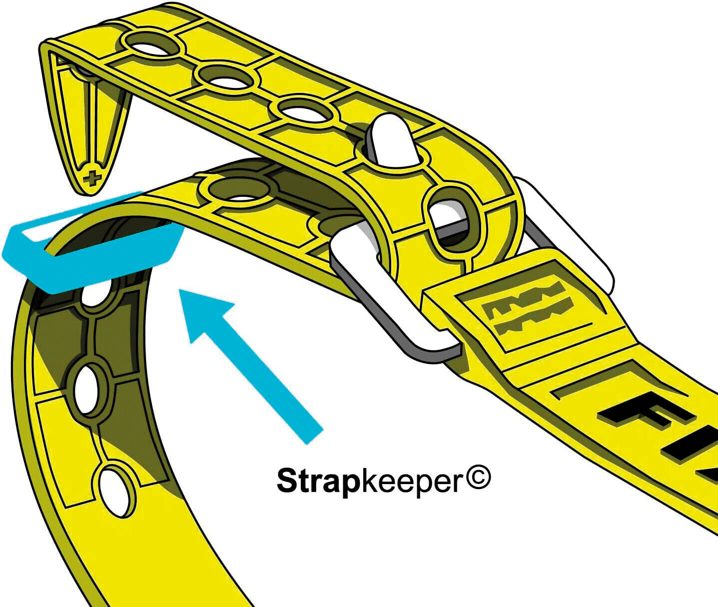 Fixplus Strapkeeper, anelli ferma cinghia, 4 pz - L - ↔ 2,30 cm