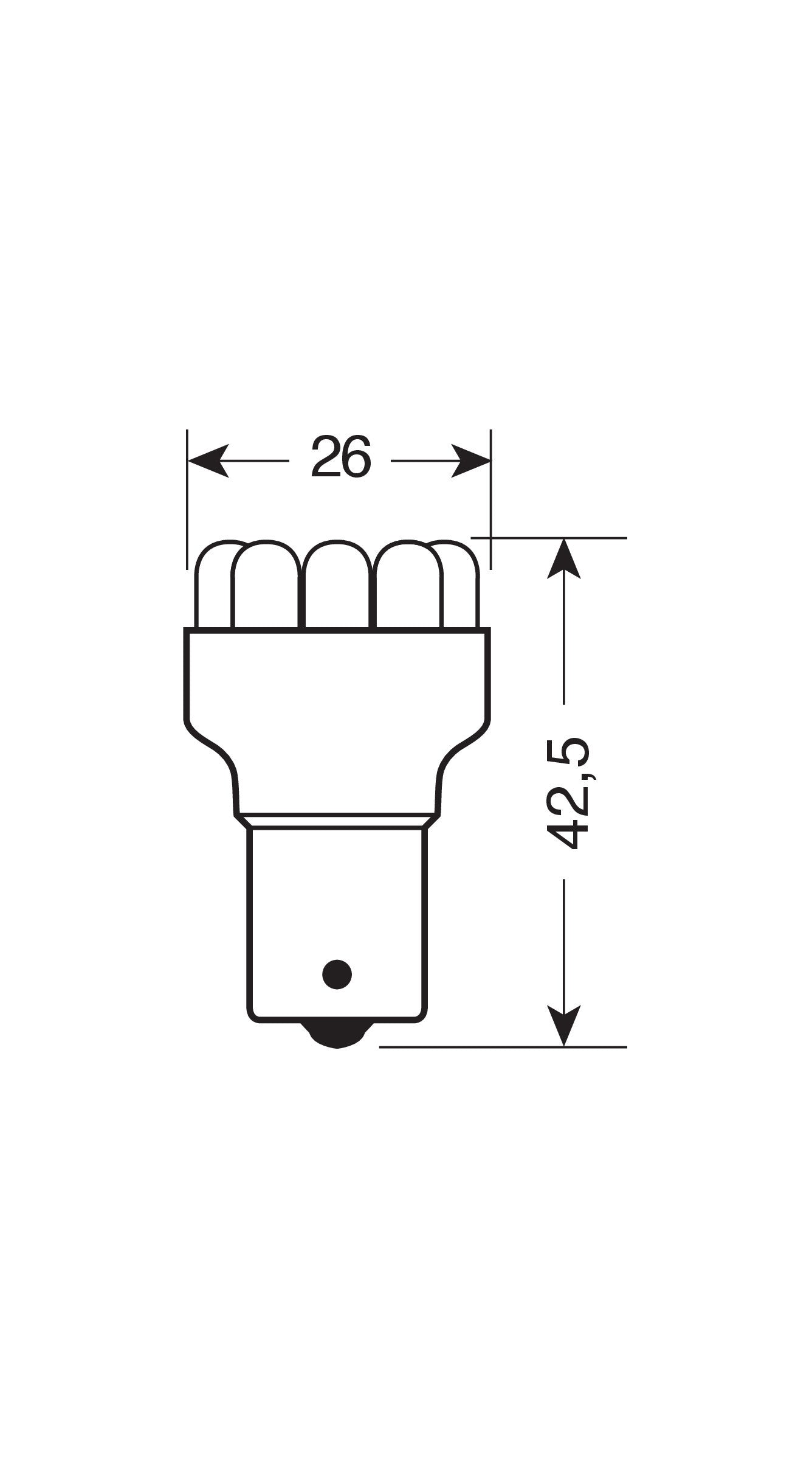 12V Lampada Multi-Led 11 Led - (P21W) - BA15s - 1 pz - D/Blister - Arancio