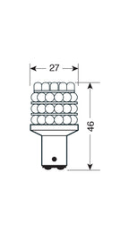 24V Lampada Multi-Led 36 Led - (P21/5W) - BAY15d - 1 pz - D/Blister - Bianco