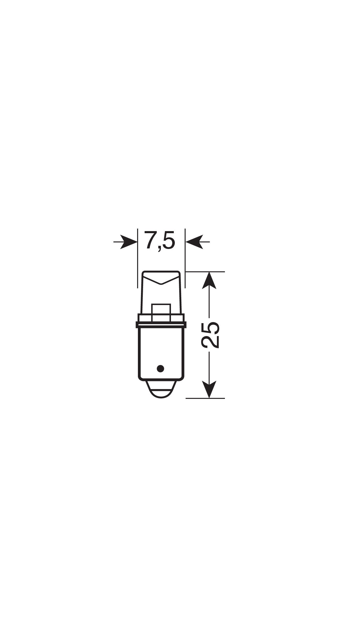 24V Led Series - 1 Led - (T4W) - BA9s - 2 pz - Scatola - Bianco