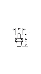 12V Lampada cruscotto 1 Led - B8,5d - 2 pz - Scatola - Rosso