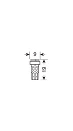 12V Hyper-Led 3 - 3 SMD x 1 chip - (T5) - W2x4,6d - 2 pz - Scatola - Bianco