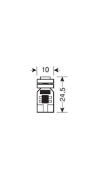 12V Hyper-Led 12 - 4 SMD x 3 chips - (T10) - Quadrifocus - W2,1x9,5d - 2 pz - Scatola - Bianco - Doppia polarità - Resistenza incorporata