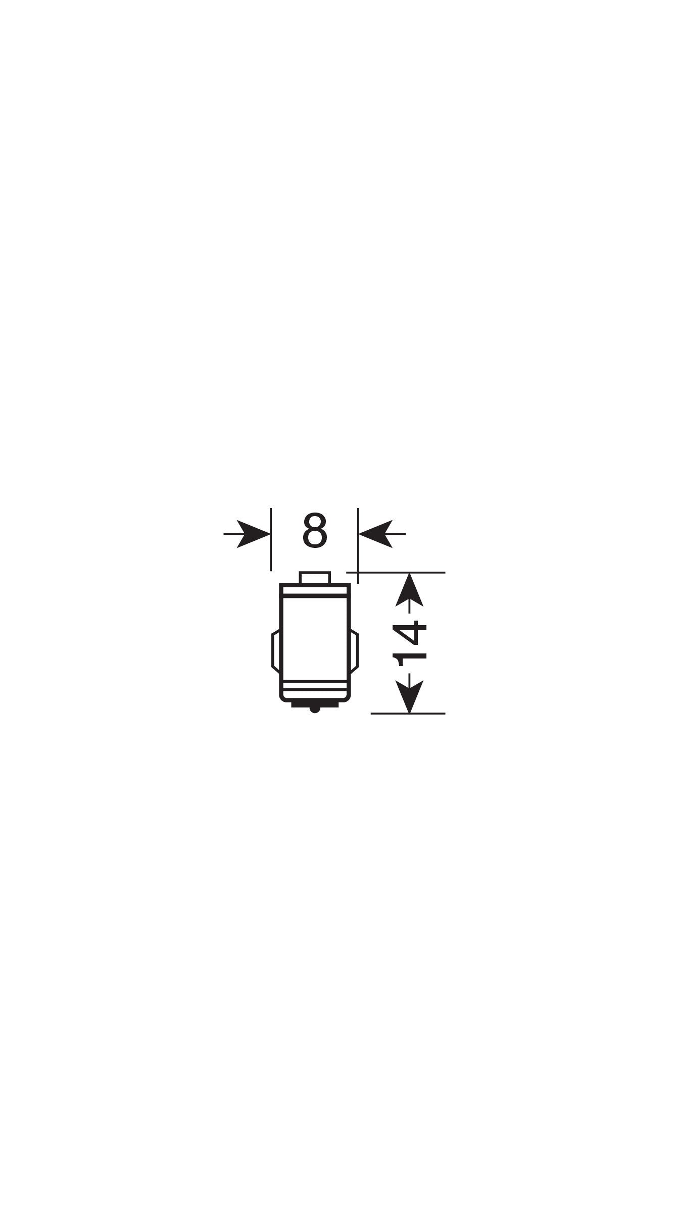 12V Hyper-Led 2 - 1 SMD x 2 chips - BA7s - 2 pz - D/Blister - Rosso