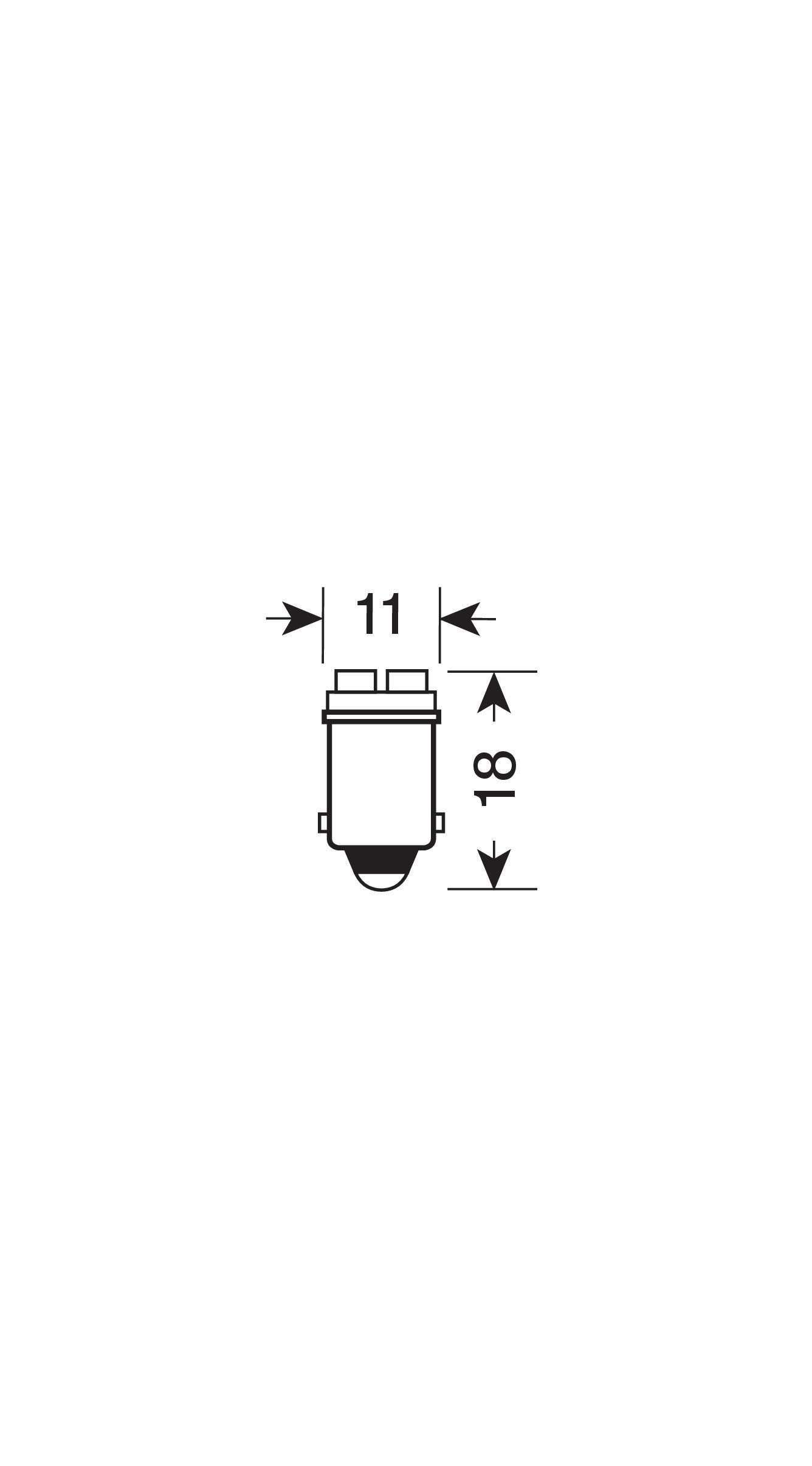 12V Hyper-Led 6 - 2 SMD x 3 chips - BA9s - 2 pz - Scatola - Bianco