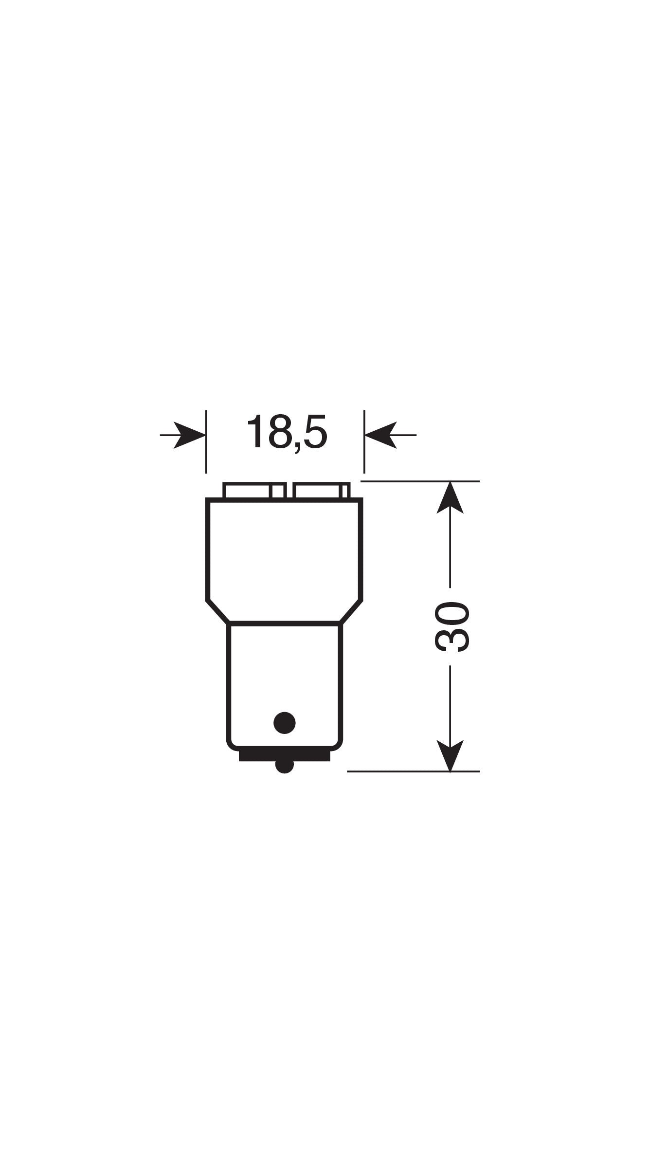24V Led Series - 4 SMD x 3 chips - (P21W) - BA15s - 1 pz - Scatola - Bianco - Doppia polarità