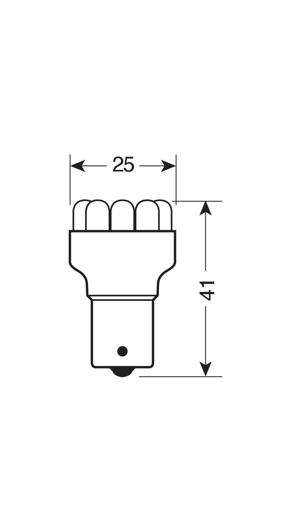 24V Lampada Multi-Led 12 Led - (P21W) - BA15s - 1 pz - D/Blister - Blu