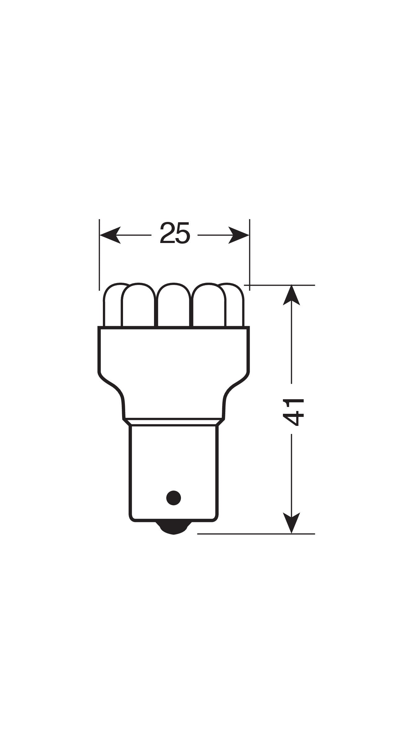 24V Lampada Multi-Led 12 Led - (PY21W) - BAU15s - 1 pz - D/Blister - Arancio