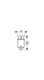 24V Led Series - 4 Led - (T4W) - BA9s - 2 pz - D/Blister - Blu