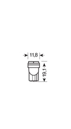24V Hyper-Led 6 - 2 SMD x 3 chips - (T10) - W2,1x9,5d - 20 pz - Scatola - Bianco - Doppia polarità