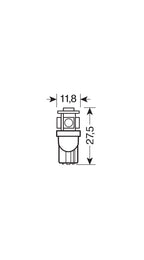 24V Hyper-Led 15 - 5 SMD x 3 chips - (T10) - W2,1x9,5d - 2 pz - Scatola - Bianco - Doppia polarità