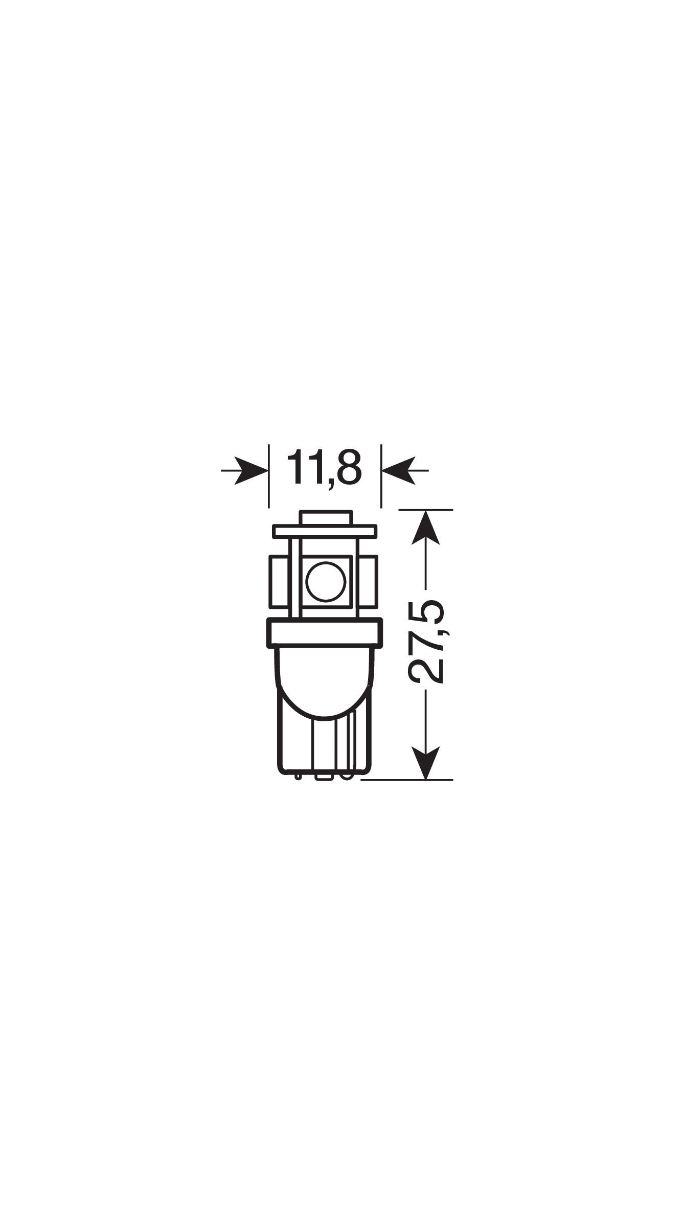 24V Hyper-Led 15 - 5 SMD x 3 chips - (T10) - W2,1x9,5d - 2 pz - Scatola - Arancio - Doppia polarità