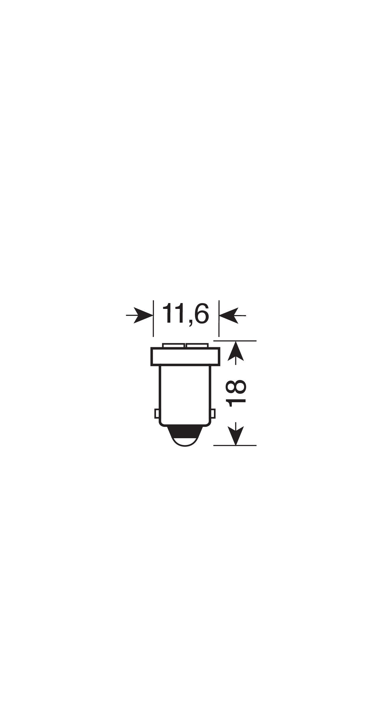 24V Led Series - 4 SMD x 1 chips - (T4W) - BA9s - 20 pz - Busta - Bianco - Doppia polarità