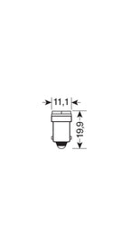 24V Led Series - 2 SMD x 3 chips - (T4W) - BA9s - 20 pz - Busta - Bianco - Doppia polarità