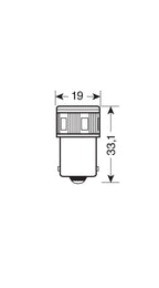 12/24V Led Series - 11 SMD x 1 chip - (P21W) - BA15s - 1 pz - Scatola - Bianco - Doppia polarità - Resistenza incorporata