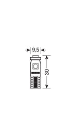 12V Hyper-Led 9 - 3 SMD x 3 chips - (T10) - Trifocus - W2,1x9,5d - 2 pz - Scatola - Bianco - Doppia polarità - Resistenza incorporata